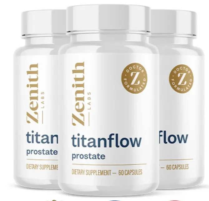Owner-supplied TitanFlow bottle photograph, not independently authenticated